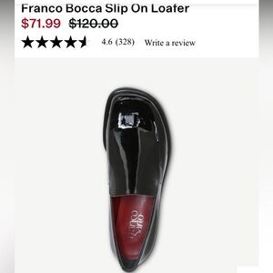 Franco Sarto Black Slip-On Loafer